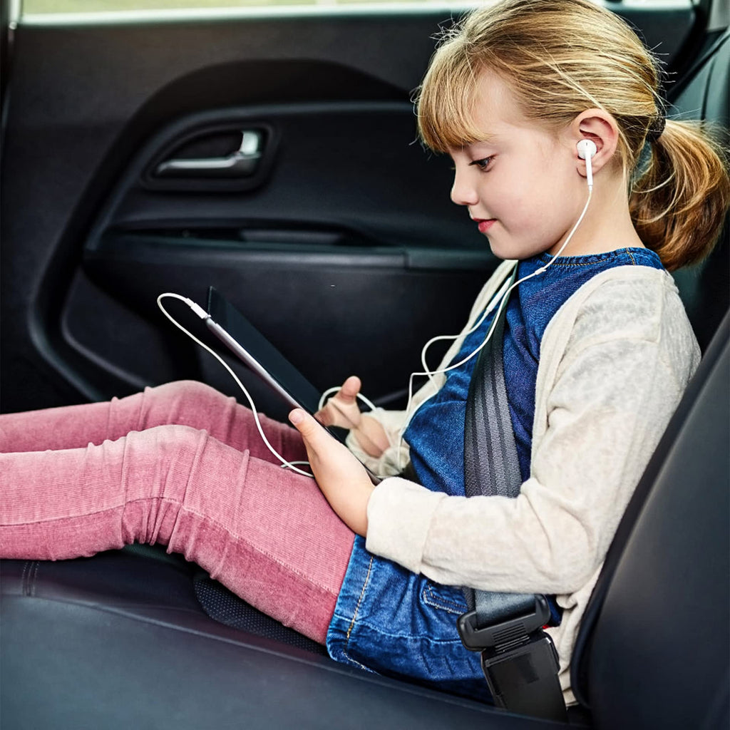 Premium Car Seat Belt Lock Cover enhances safety for kids, featured in high-quality packaging. Available at Curat Cart.