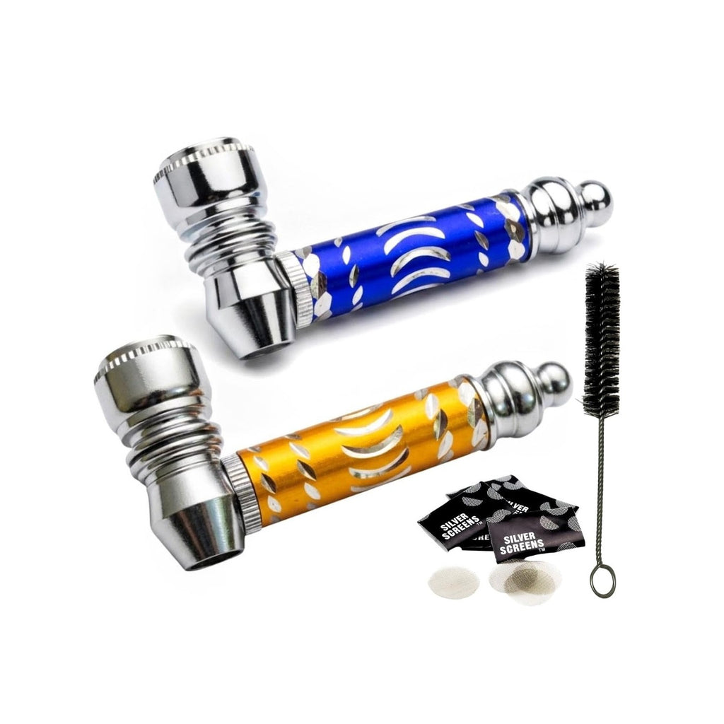 Explore the premium imported traditional tobacco pipe kit from Curat Cart, featuring vibrant colors and essential accessories for the connoisseur.