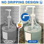 Experience the premium imported Leak Proof Gallon Jug Syrup Pump, showcasing a no-drip design for effortless dispensing. Shop now at Curat Cart.