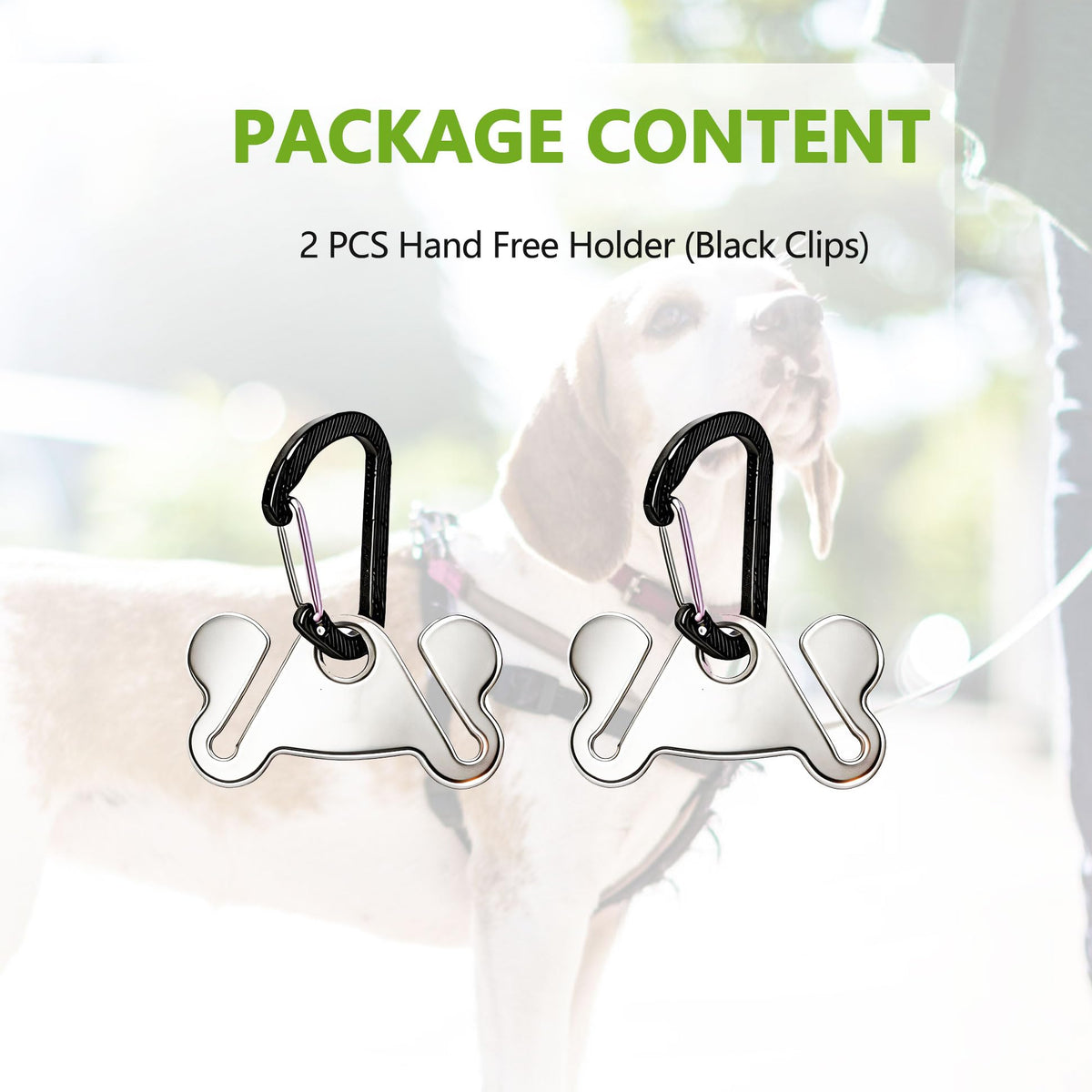 Premium imported dog poop bag holder dispenser with bone-shaped clips, perfect for hassle-free walks. Available at Curat Cart.
