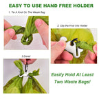 Easily hold two dog poop bags with this handy dispenser. Perfect for daily use, available at Curat Cart.