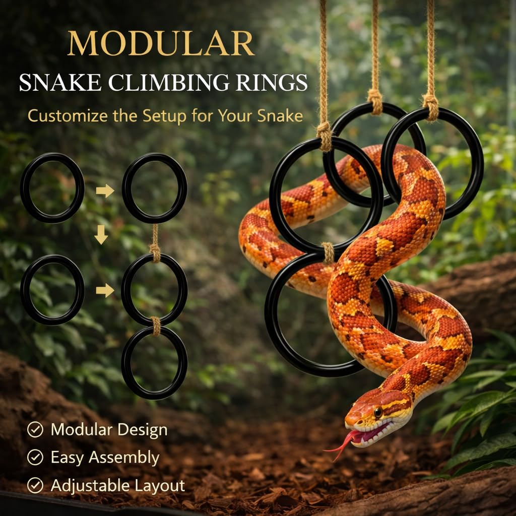Modular Snake Climbing Rings for Python available at Curat Cart, ensuring easy assembly and adjustable layout for your pet's needs. 100% Authentic.