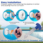 Threaded Pool Plug with Wrench ensures easy installation, preventing corrosion. 100% Authentic, available at Curat Cart in India.