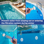 Premium imported threaded pool plug with wrench, prevents water seepage during winter. Available at Curat Cart.