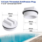 Discover the exclusive 1.5 inch Threaded Pool Plug with Wrench, specially curated by Curat Cart for efficient pool maintenance.