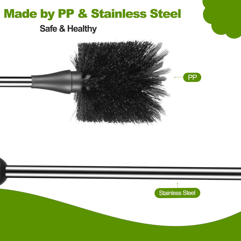 Bottle Brushes Cleaning Brush Set features durable PP bristles and stainless steel handles, ensuring safe and effective cleaning. Available at Curat Cart.