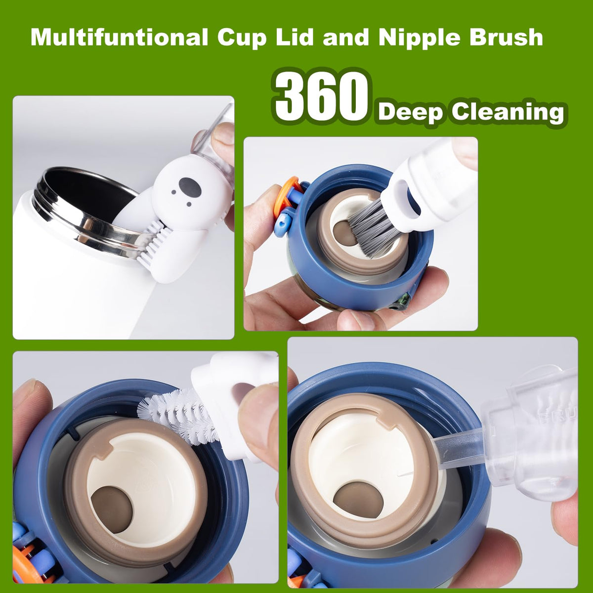 Explore the exclusive Bottle Brushes Cleaning Brush Set for 360-degree deep cleaning, specially curated by Curat Cart.