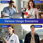 Explore premium imported Horizontal Hard Plastic ID Badge Holders in various settings: work, study, travel, and healthcare, available at Curat Cart.