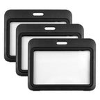 Premium imported horizontal hard plastic ID badge holders, perfect for secure identification at Curat Cart. Durable and stylish.