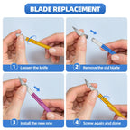 Easily replace blades with XEKIGU Craft Knives for precision cutting. Perfect for daily use. Available at Curat Cart.