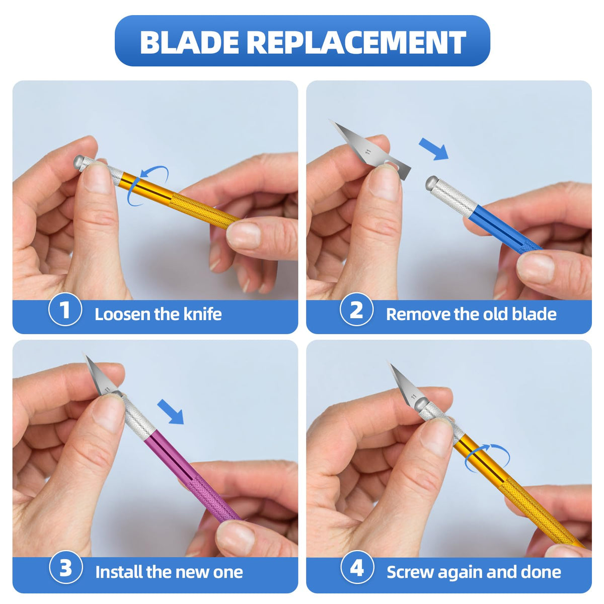 Easily replace blades with XEKIGU Craft Knives for precision cutting. Perfect for daily use. Available at Curat Cart.