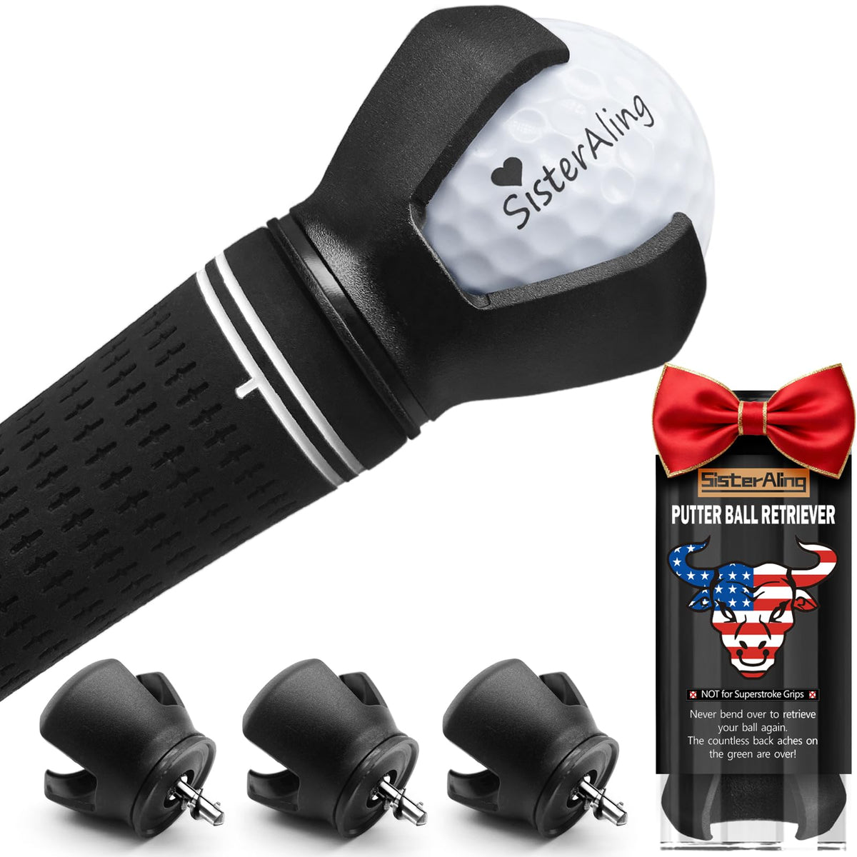 Premium golf ball retriever with high-quality grip and official packaging from Curat Cart. Ideal for effortless ball recovery.