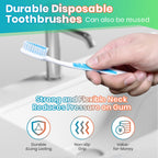 Durable disposable toothbrushes with covers, 100% authentic and available in India at Curat Cart. Strong, flexible design reduces gum pressure.