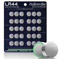 Premium imported LR44 button coin cell batteries in original packaging, ideal for reliable power. Available at Curat Cart.