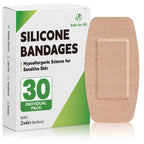 Premium imported silicone bandages for sensitive skin, hypoallergenic and safe for all. Available at Curat Cart.
