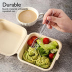 Clear heavy-duty plastic forks in official packaging, perfect for durable dining. Available at Curat Cart for repeated use.