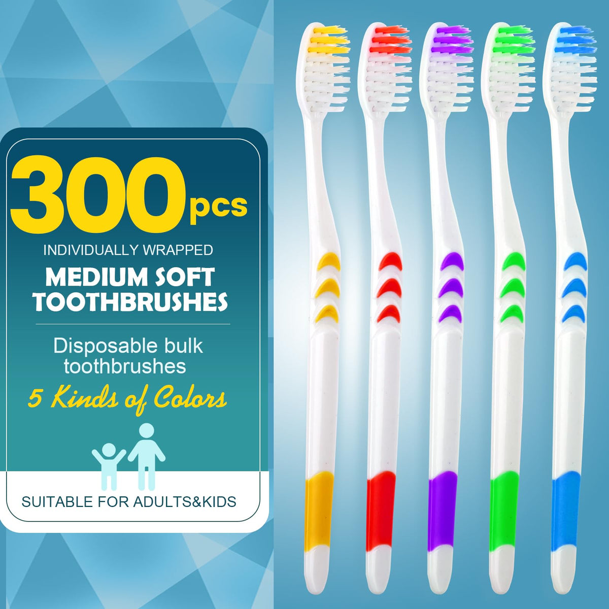 Premium individually wrapped toothbrushes in five colors, 100% authentic and available in India at Curat Cart.