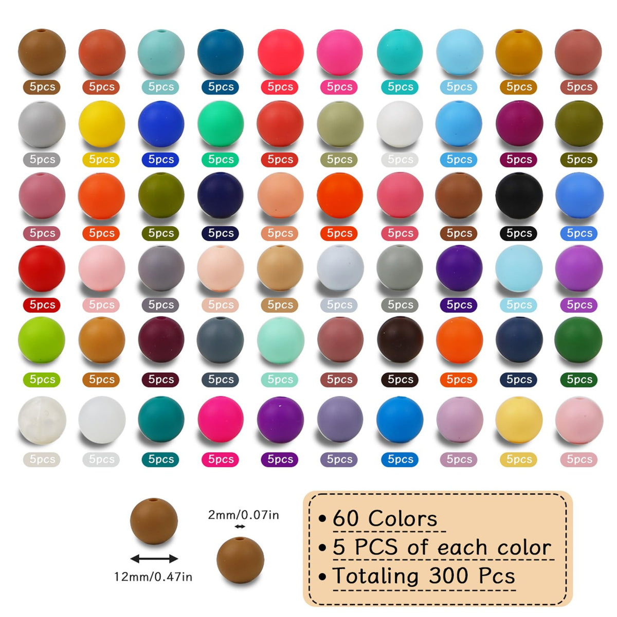 Explore 300 premium silicone beads for keychain making, available at Curat Cart. 100% Authentic and perfect for your creative projects.