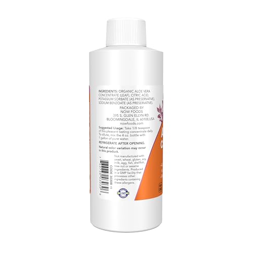 Buy now NOW Foods Supplements, Aloe Vera Concentrate (40:1 Concentrate Contains Active Polysaccharides), 4-Ounce at indiglob india