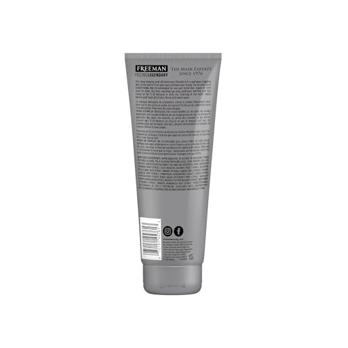 Buy now FREEMAN Pore Clearing Volcanic Ash Peel-Off Gel Facial Mask, Deep Cleansing, Removes Dirt From Pores, Not Over-Drying, Easy-to-use, For Men, 6 fl.oz./175 mL Tube at indiglob india