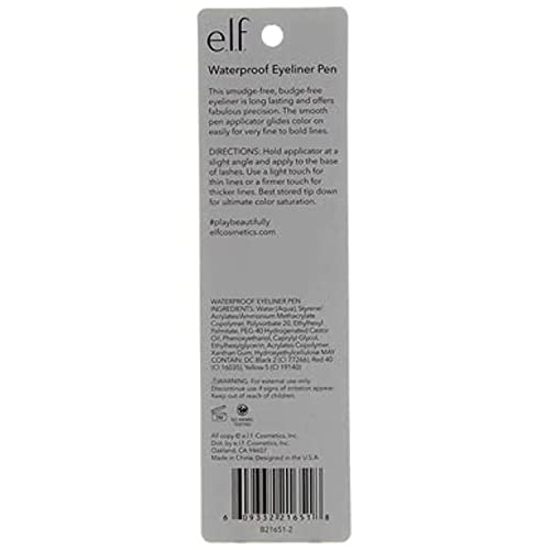 Buy now e.l.f. Eyeliner Pen with FeltTip Applicator, Black, 0.05 Fl Oz at indiglob india
