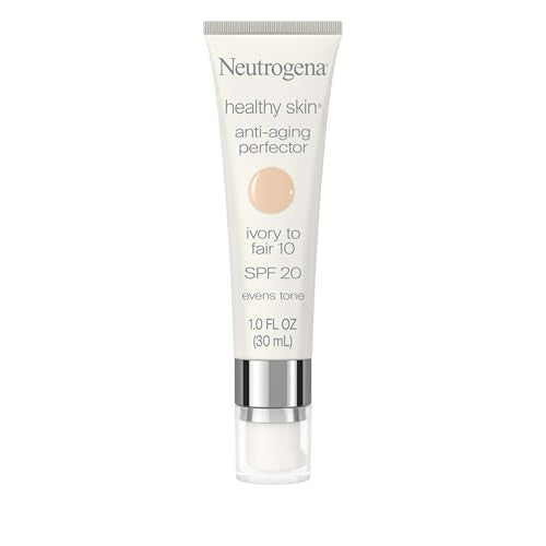 Buy now Neutrogena Healthy Skin Anti-Aging Perfector Tinted Facial Moisturizer and Retinol Treatment with Broad Spectrum SPF 20 Sunscreen with Titanium Dioxide, 10 Ivory to Fair, 1 fl. oz at indiglob india