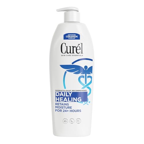 Buy now Curel Daily Healing Body Lotion for Dry Skin, Dermatologist Recommended Hydrating Body Lotion with Advanced Ceramides Complex, 20 Oz at indiglob india