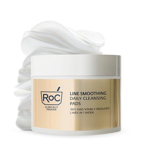 Buy now RoC Resurfacing Disks, Hypoallergenic Exfoliating Makeup Remover Pads for Wrinkles and Skin Tone, Hypo-Allergenic Skin Care, Oil-Free Daily Cleanser, 28 Count (Packaging May Vary) at indiglob india
