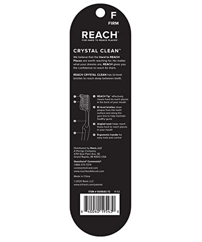 Buy now REACH Crystal Clean Firm Adult Toothbrush, 1 ea - Colors May Vary (Pack of 6) at indiglob india