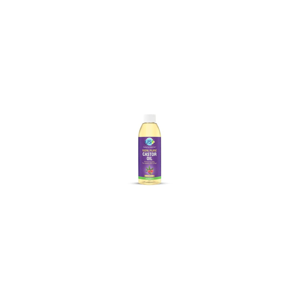 Buy now US+ 10oz 100% Pure Castor Oil - Cold-pressed, Unrefined, Hexane-free - USP Grade - Premium Quality for Healthy Skin & Hair at indiglob india