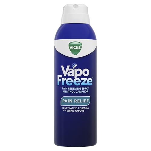 Buy now Vicks VapoFreeze Menthol Pain Relieving Spray 3oz, for Muscles & Joint Pain Associated with Arthritis, Simple Backaches, Strains, Sprains, Bruises, Vicks Vapors, Penetrating Formula at indiglob india