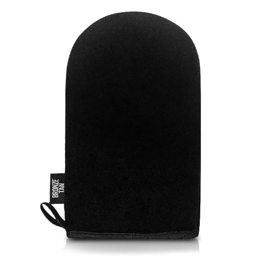 Buy now Self Tanning Mitt Applicator – Ultra Soft Self Tanner Mitt for Applying Tanning Mousse or Lotion – Machine Washable & Reusable Sunless Tanning Glove for Streak-Free Tan - Black at indiglob india