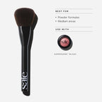 Buy now Saie Powder Blush Brush - Fluffy Makeup Brush for Cheeks - Ultra-Soft Tapered Bristles for a Precise, Diffused Application - For Pressed or Loose Powder Face Makeup, Bronzer + Blush - Vegan (1 Count) at indiglob india
