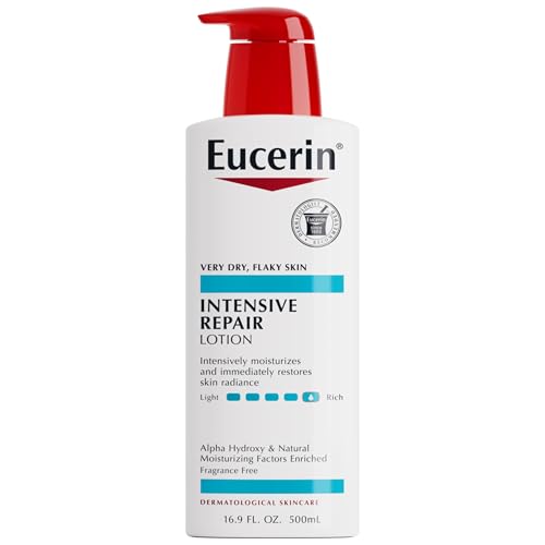 Buy now Eucerin Intensive Repair Body Lotion for Dry Skin with Alpha Hydroxy, Body Moisturizer for Very Dry Skin, Moisturizes, Exfoliates and Conditions, Fragrance Free and Paraben Free, 16.9 Fl Oz Bottle at indiglob india