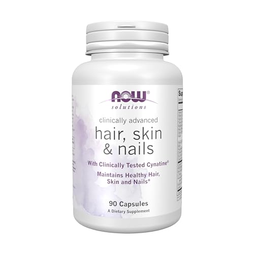 Buy now NOW Foods Solutions, Hair, Skin and Nails, Clinically Advanced, Support with Clinically Tested Cynatine??, 90 Veg Capsules at indiglob india