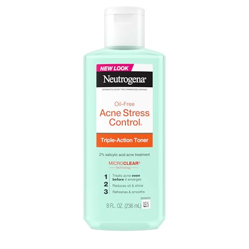 Buy now Neutrogena Acne Stress Control Oil-Free Triple-Action Face Toner, Skin Care with 2% Salicylic Acid, Acne Toner for Face with Green Tea & Cucumber Extract, Nourishing & Refreshing, 8 fl. oz at indiglob india