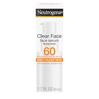 Buy now Neutrogena Clear Face Serum Sunscreen with Green Tea, Broad Spectrum SPF 60, Non-Comedogenic Face Sunscreen for Lightweight UVA/UVB Protection, Oxybenzone- & Fragrance-Free, 1.7 fl. oz at indiglob india