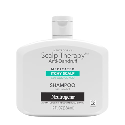 Buy now Neutrogena Scalp Therapy Anti-Dandruff Shampoo for Itchy Scalp, 2.5% salicylic acid with Peppermint Fragrance, 12 fl oz at indiglob india