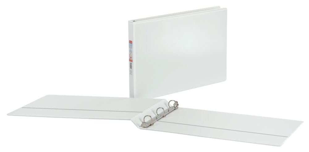 Cardinal 11-Inch x 17-Inch ClearVue Slant-D Ring Binder, 1-Inch, White (22112CB)