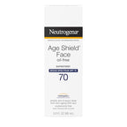 Buy now Neutrogena Age Shield Face Oil-Free Sunscreen Lotion with Broad Spectrum SPF 70, Non-Comedogenic Moisturizing Sunscreen to Help Prevent Signs of Aging, PABA-Free, 3 fl. oz. at indiglob india