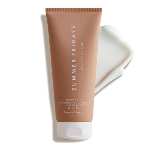 Buy now Summer Fridays Summer Silk Nourishing Body Lotion - Hydrating Body Lotion with Hyaluronic Acid, Shea Butter, Grapeseed Oil, and Cocoa Butter - Non-Greasy Moisturizer for Dry Skin (6.7 Fl Oz) at indiglob india