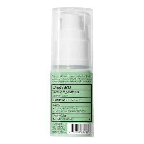 Buy now e.l.f. Blemish Control Face Primer, Soothing & Hydrating Makeup Primer For Fighting Blemishes, Grips Makeup To Last, Vegan & Cruelty-free, Small at indiglob india