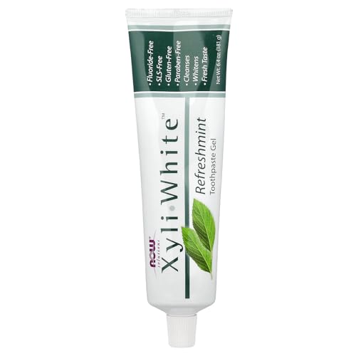 Buy now NOW Foods Solutions, XyliwhiteÆ’?â€º Toothpaste Gel, Refreshmint, Cleanses and Whitens, Fresh Taste, 6.4-Ounce at indiglob india