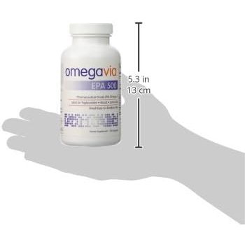 Buy now OmegaVia EPA 500, Purified Omega-3 Fish Oil Supplement, 500 mg EPA in Triglyceride Form, Burpless Fish Oil, Non-GMO, Gluten-Free, IFOS 5-Star, 120 Softgels at indiglob india