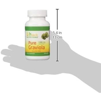 Buy now Graviola 100% Pure Graviola 1300mg Per Servings 120 Capsules Per Bottle (Annona muricata) at indiglob india