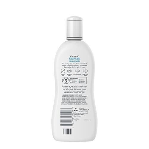 Buy now Cetaphil RESTORADERM Soothing Wash, 10 fl oz, Soothes Dry, Stressed Skin, Hypoallergenic, Soap & Paraben Free, National Eczema Association Endorsed at indiglob india