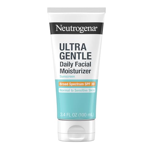 Buy now Neutrogena Ultra Gentle Daily Facial Moisturizer with SPF 30 Sunscreen with CICA, Lightweight Face Lotion with Broad Spectrum SPF 30 for Normal to Sensitive Skin, Fragrance-Free, 3.4 fl. oz at indiglob india