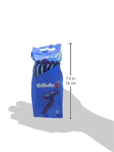 Buy now Gillette 2 Men's Disposable Razor, 5 Units - Pack of 2 at indiglob india