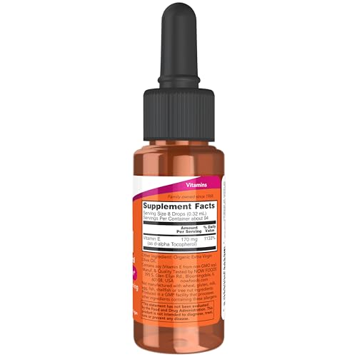 Buy now NOW Foods Supplements, Natural Vitamin E-Oil Liquid (D-Alpha Tocopherol), Antioxidant Protection*, 1-Ounce at indiglob india