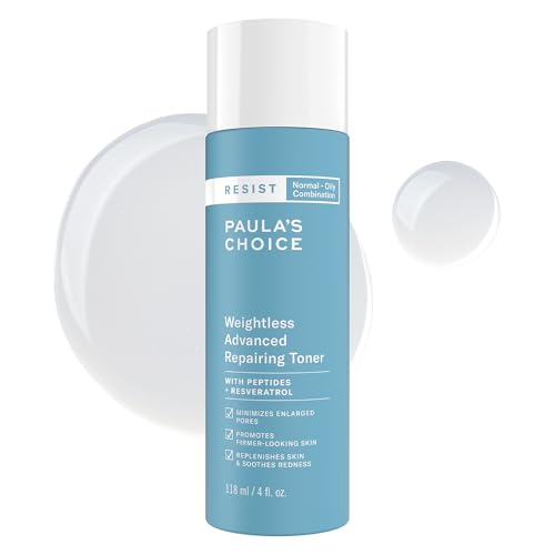 Buy now Paula's Choice Resist Weightless Advanced Repairing Face Toner, Facial Toner with Niacinamide & Hyaluronic Acid, Improves Skin & Boosts Hydration, Normal, Combination, Oily Skin, Fragrance Free, 4oz at indiglob india